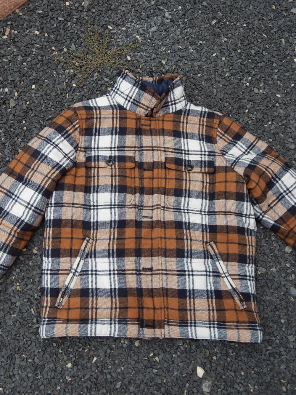 Abercrombie & Fitch Flannel Shirt Jacket Mens XL Plaid Quilted Insulated NEW